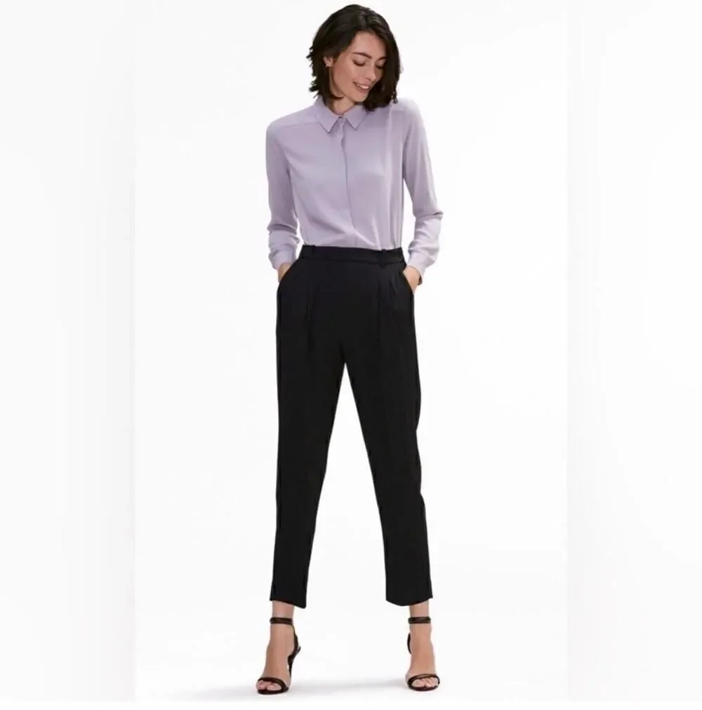 MM.LaFleur Howland Black Wide Leg Trousers Women’s Size 0 Career Pants Pockets